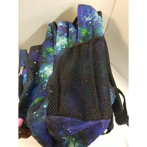 Jansport Big Student Backpack Galaxy Print Blue 34L Laptop Sleeve School Bag New - Picture 2 of 9